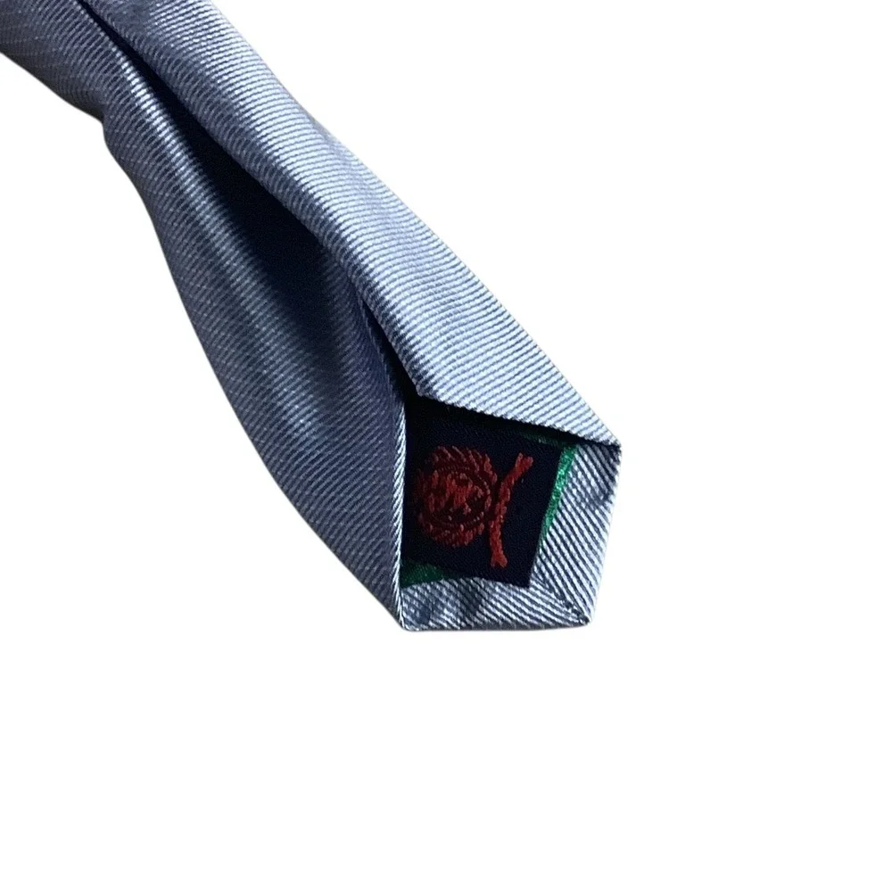 Tommy Hilfiger Necktie Men Pink Blue Stripe 100%‎ Silk Imported USA Classic Tie